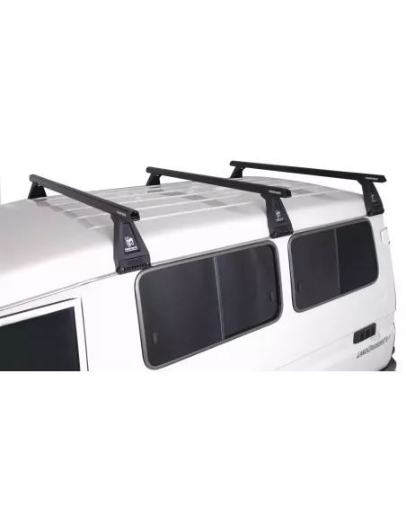 Kit 3 barres de toit noire Heavy Duty 1500mm avec pieds RL210 RHINO