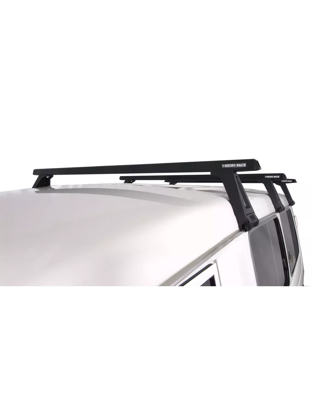 Kit 3 barres de toit noire Heavy Duty 1500mm avec pieds RL210 RHINO