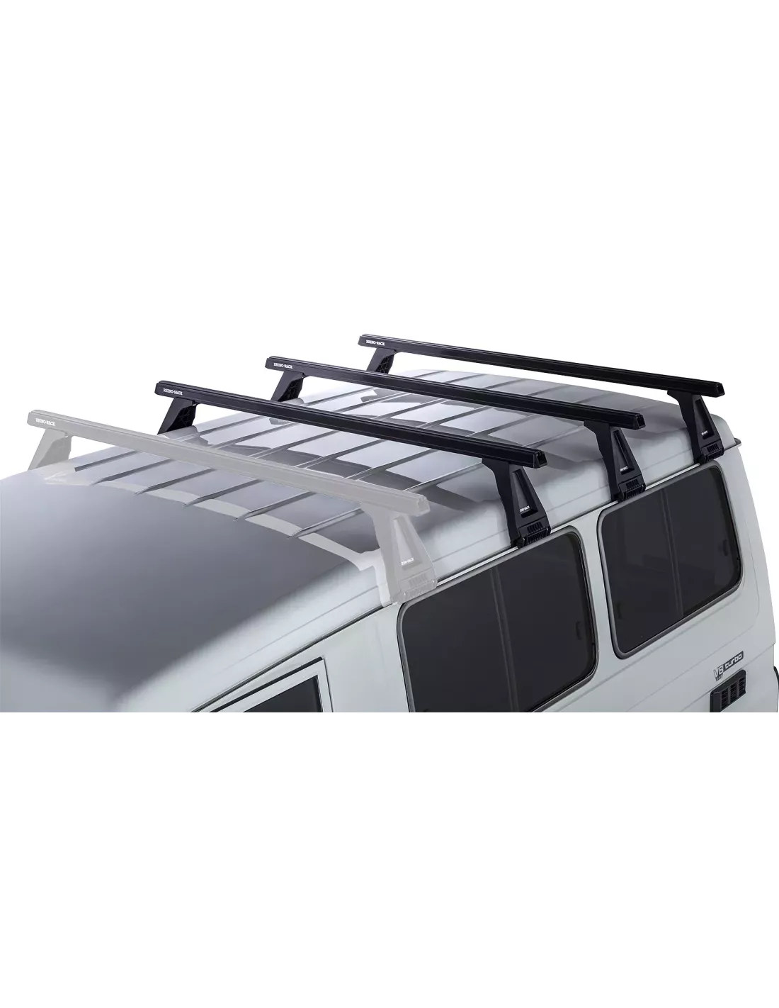 Kit 3 barres de toit noire Heavy Duty 1500mm avec pieds RL210 Toyota