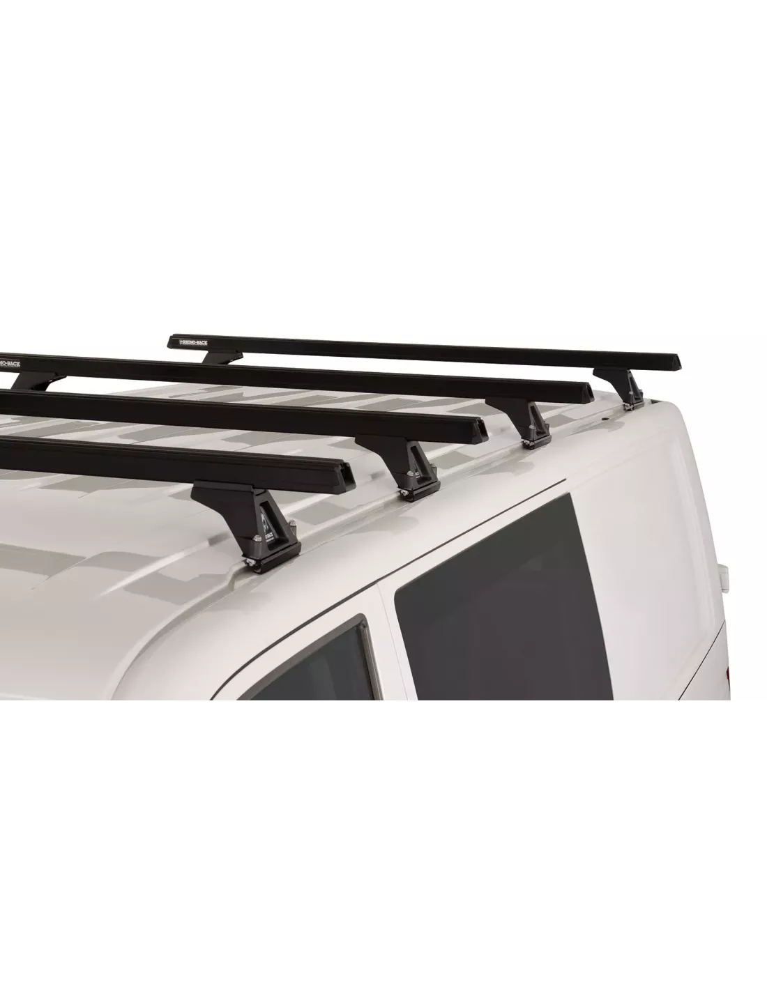 Kit 4 barres de toit noire Heavy Duty 1500mm avec pieds RLTF