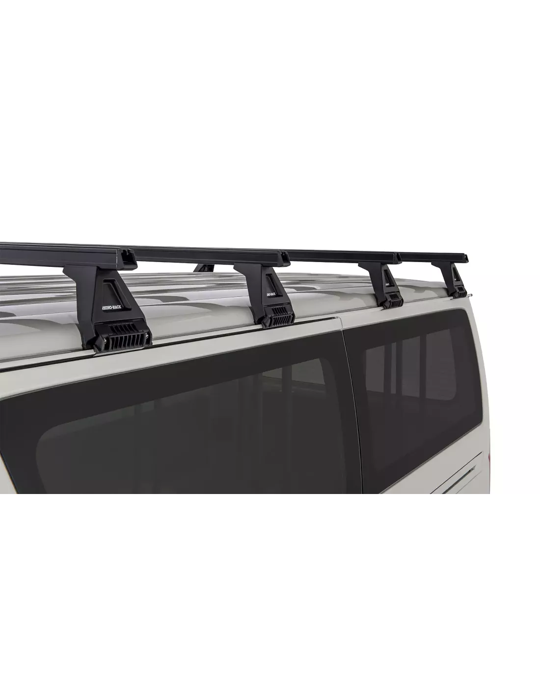 Kit 4 barres de toit noire Heavy Duty 1500mm avec pieds RL150 Toyota