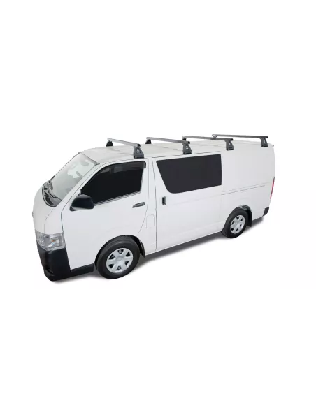 Kit 4 barres de toit noire Heavy Duty 1500mm avec pieds RL150 Toyota