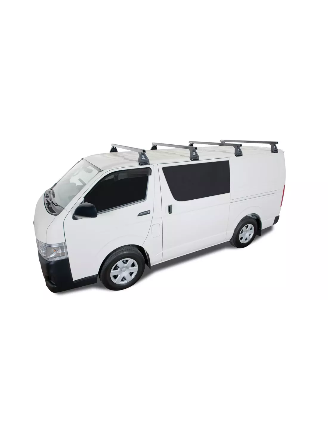 Kit 4 barres de toit noire Heavy Duty 1500mm avec pieds RL150 Toyota