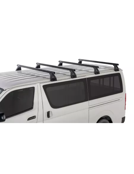 Kit 4 barres de toit noire Heavy Duty 1500mm avec pieds RL150 Toyota
