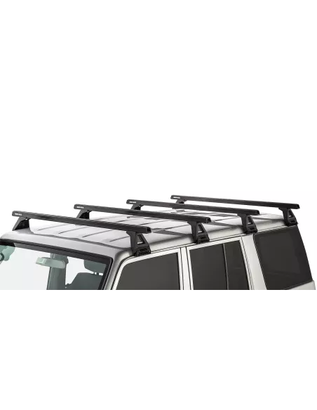 Kit 4 barres de toit noire Heavy Duty 1500mm avec pieds RL150 Toyota