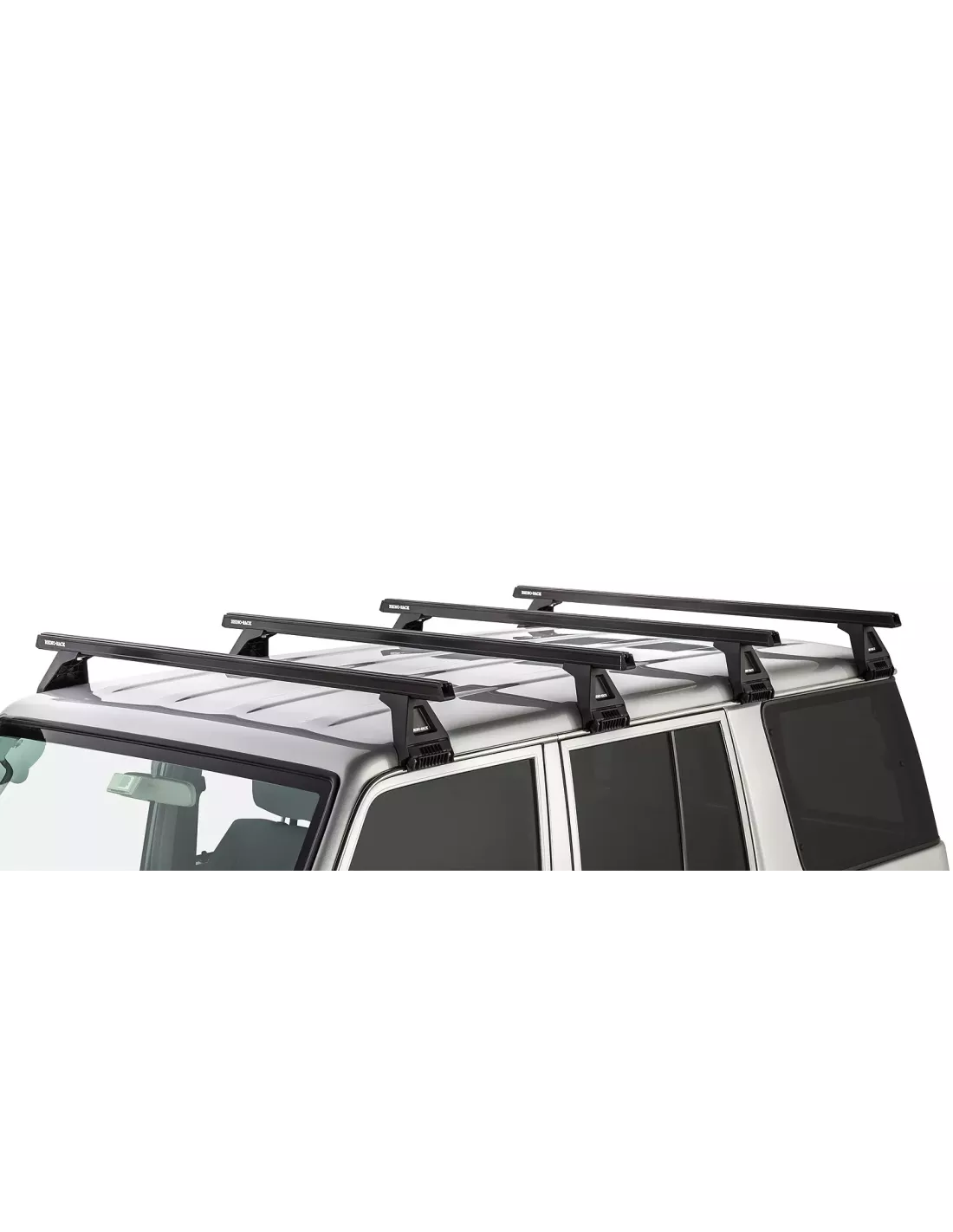 Kit 4 barres de toit noire Heavy Duty 1500mm avec pieds RL150 Toyota