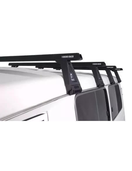 Kit 4 barres de toit noire Heavy Duty 1500mm avec pieds RL210 RHINO