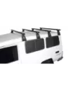 Kit 4 barres de toit noire Heavy Duty 1500mm avec pieds RL210 RHINO