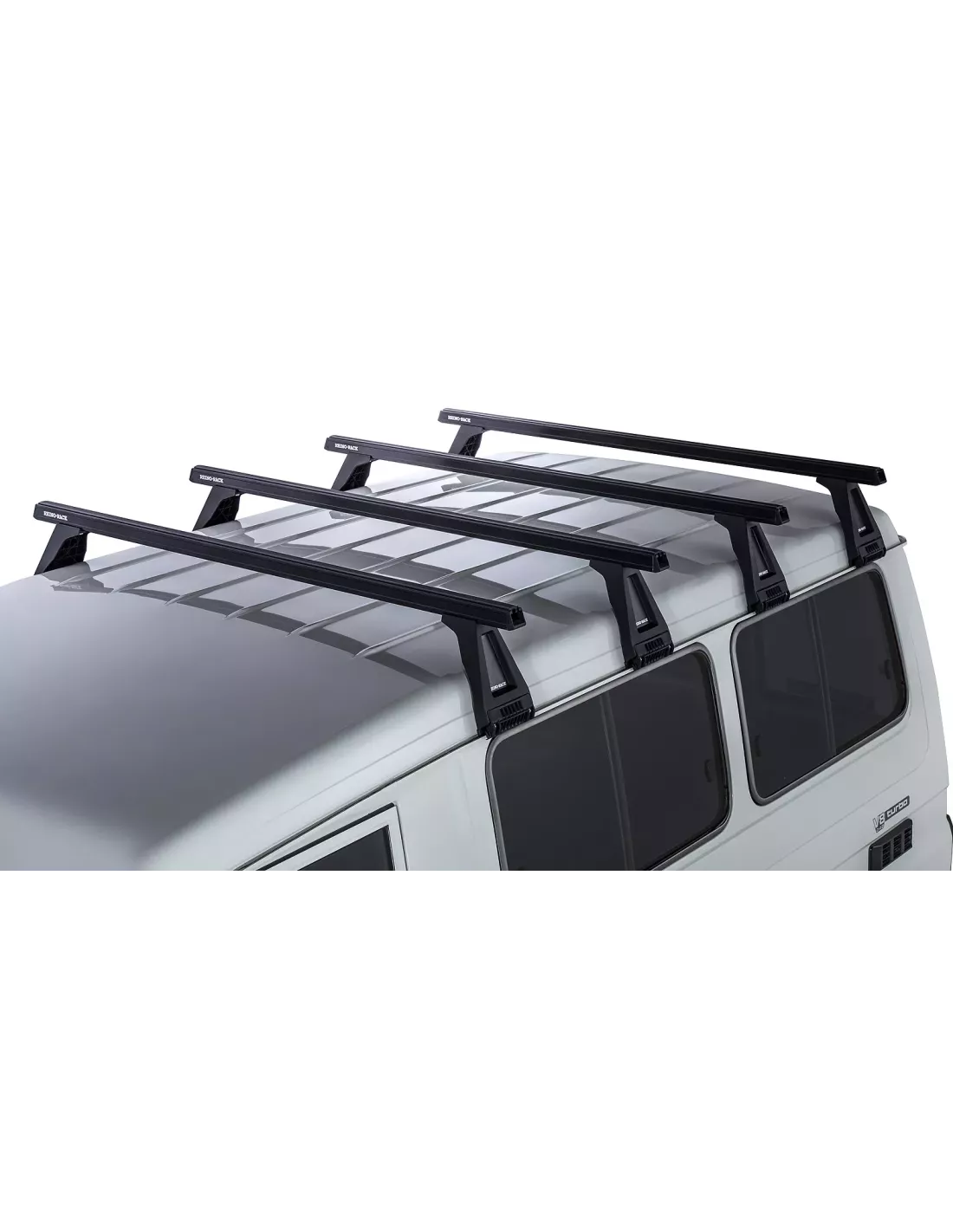 Kit 4 barres de toit noire Heavy Duty 1500mm avec pieds RL210 Toyota