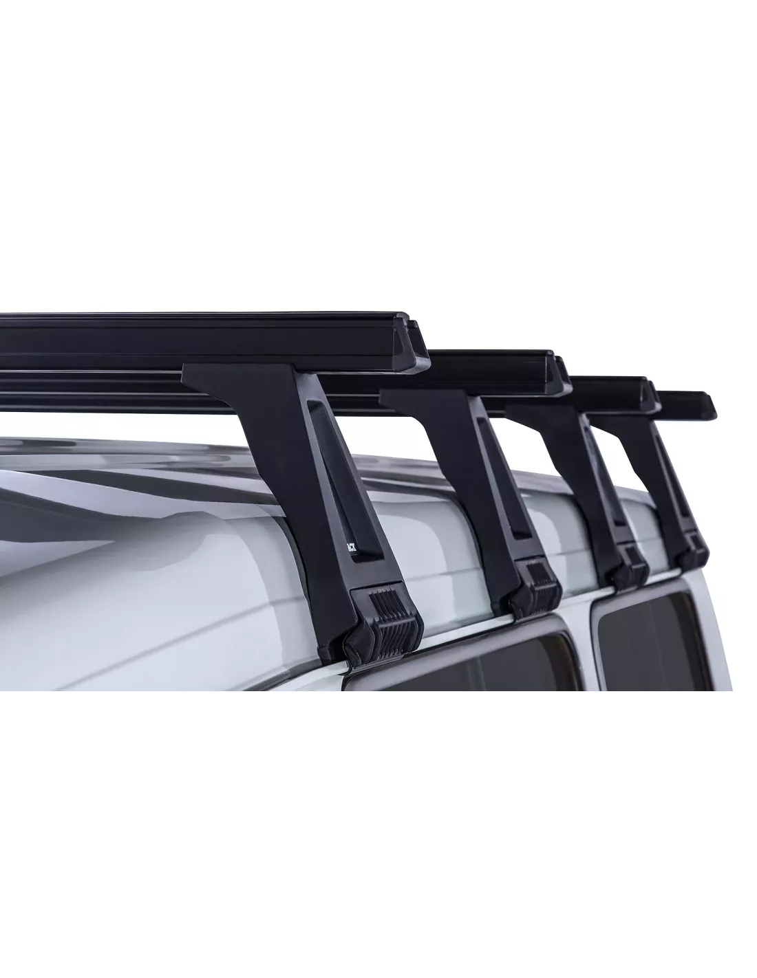Kit 4 barres de toit noire Heavy Duty 1500mm avec pieds RL210 Toyota