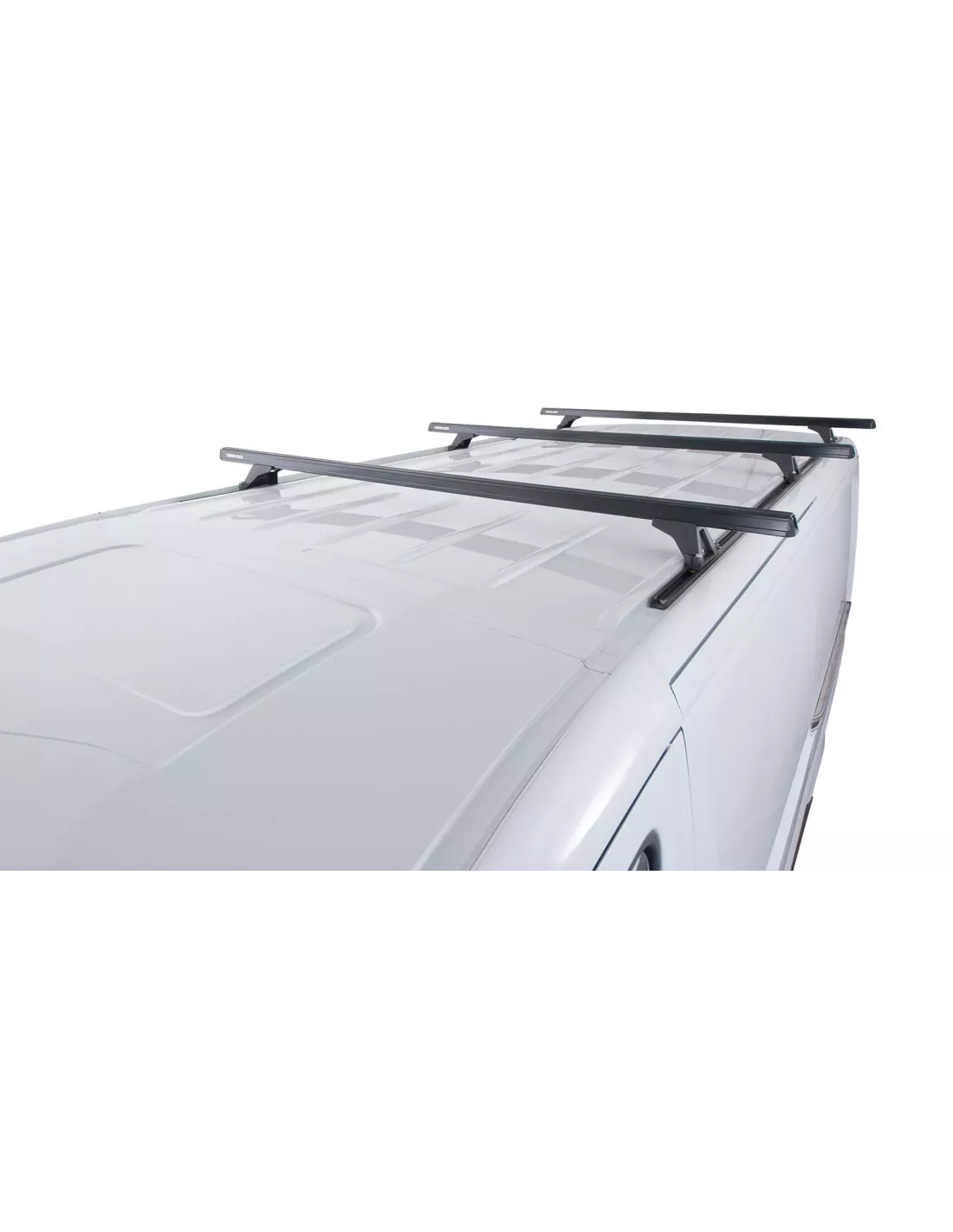 Kit 3 barres de toit noire Heavy Duty 1800mm avec pieds RLTF RHINO