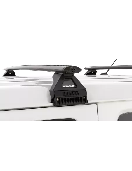 Kit 2 barres de toit noire Vortex 1370mm avec pied RL110 RHINO RACK -