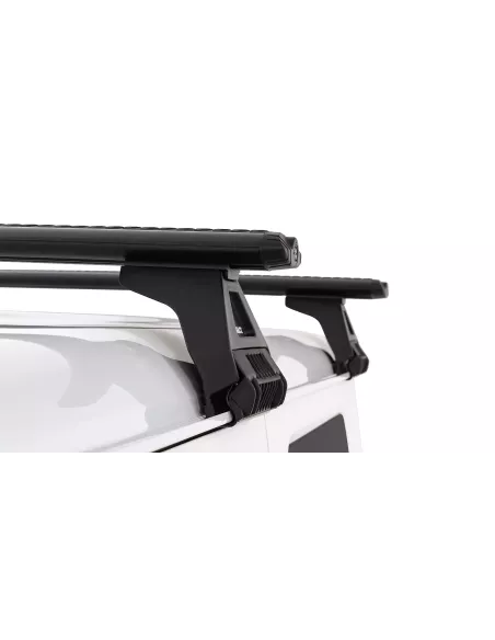 Kit 2 barres de toit noire Vortex 1370mm avec pied RL110 RHINO RACK -