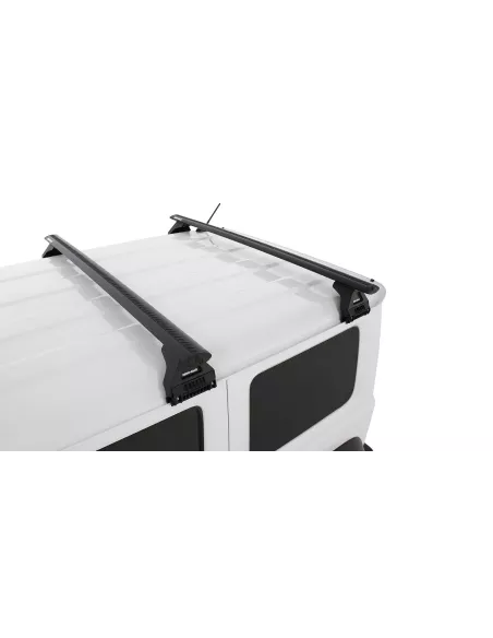 Kit 2 barres de toit noire Vortex 1370mm avec pied RL110 RHINO RACK -