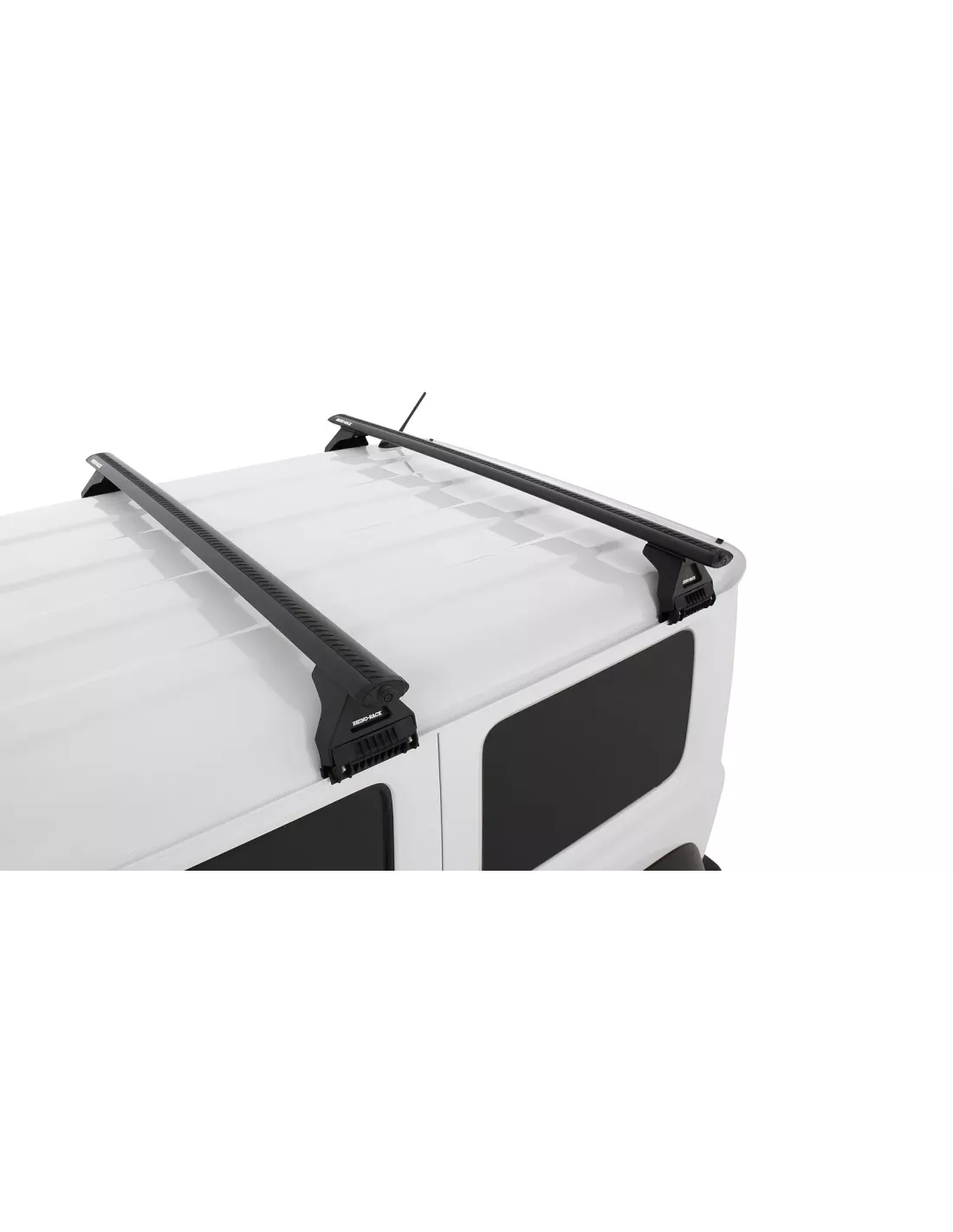 Kit 2 barres de toit noire Vortex 1370mm avec pied RL110 RHINO RACK -