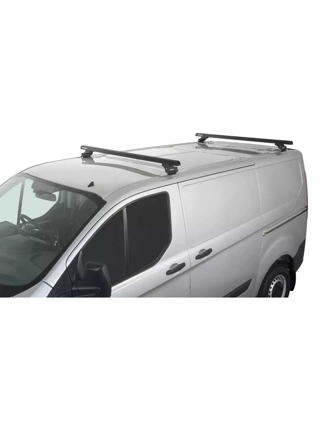 Kit 2 barres de toit noire Heavy Duty avec pieds RLTP Ford Transit