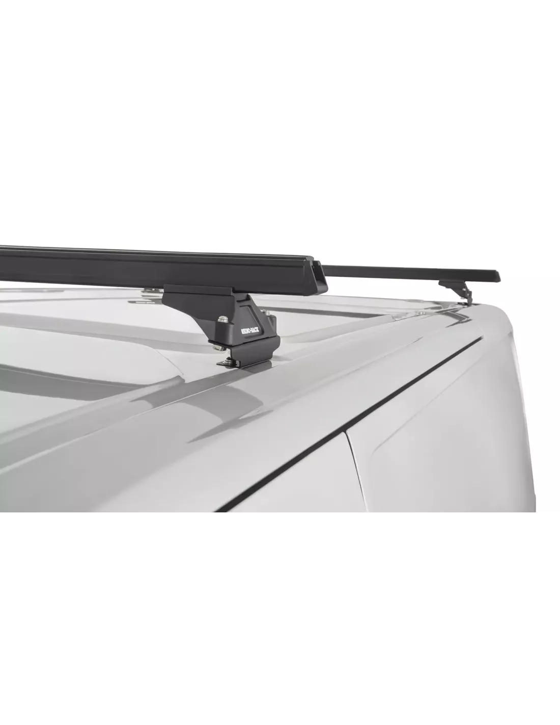 Kit 2 barres de toit noire Heavy Duty avec pieds RLTP Ford Transit