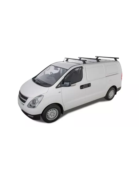 Kit 3 barres de toit noire Heavy Duty 1500mm avec pieds RLTF Hyundai