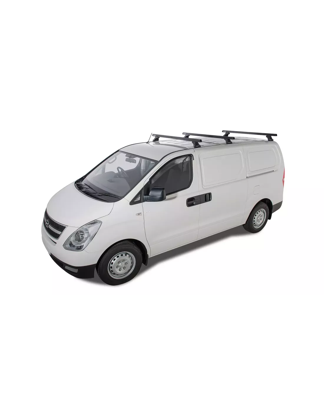 Kit 3 barres de toit noire Heavy Duty 1500mm avec pieds RLTF Hyundai