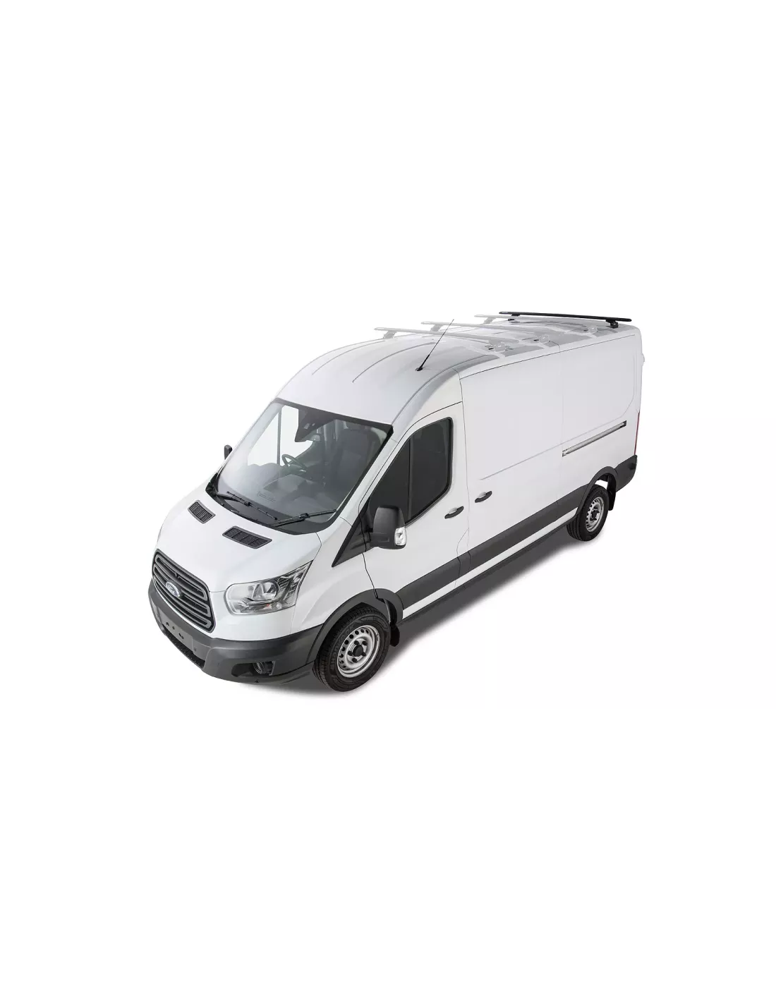 Kit 1 barre de toit noire 1800mm Vortex avec pieds RLTP Ford Transit