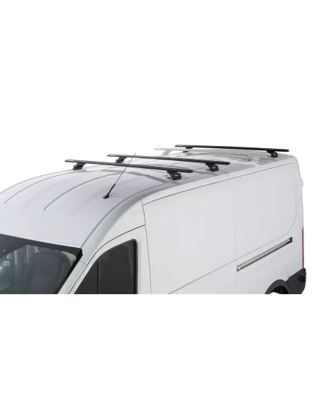 Kit 3 barres de toit noire 1800mm Vortex avec pieds RLTP Ford Transit