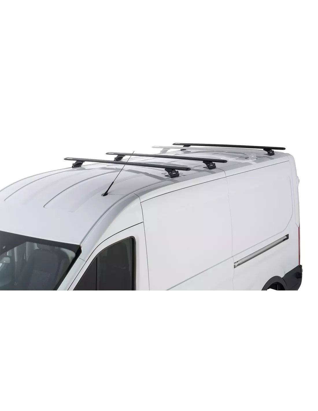 Kit 3 barres de toit noire 1800mm Vortex avec pieds RLTP Ford Transit