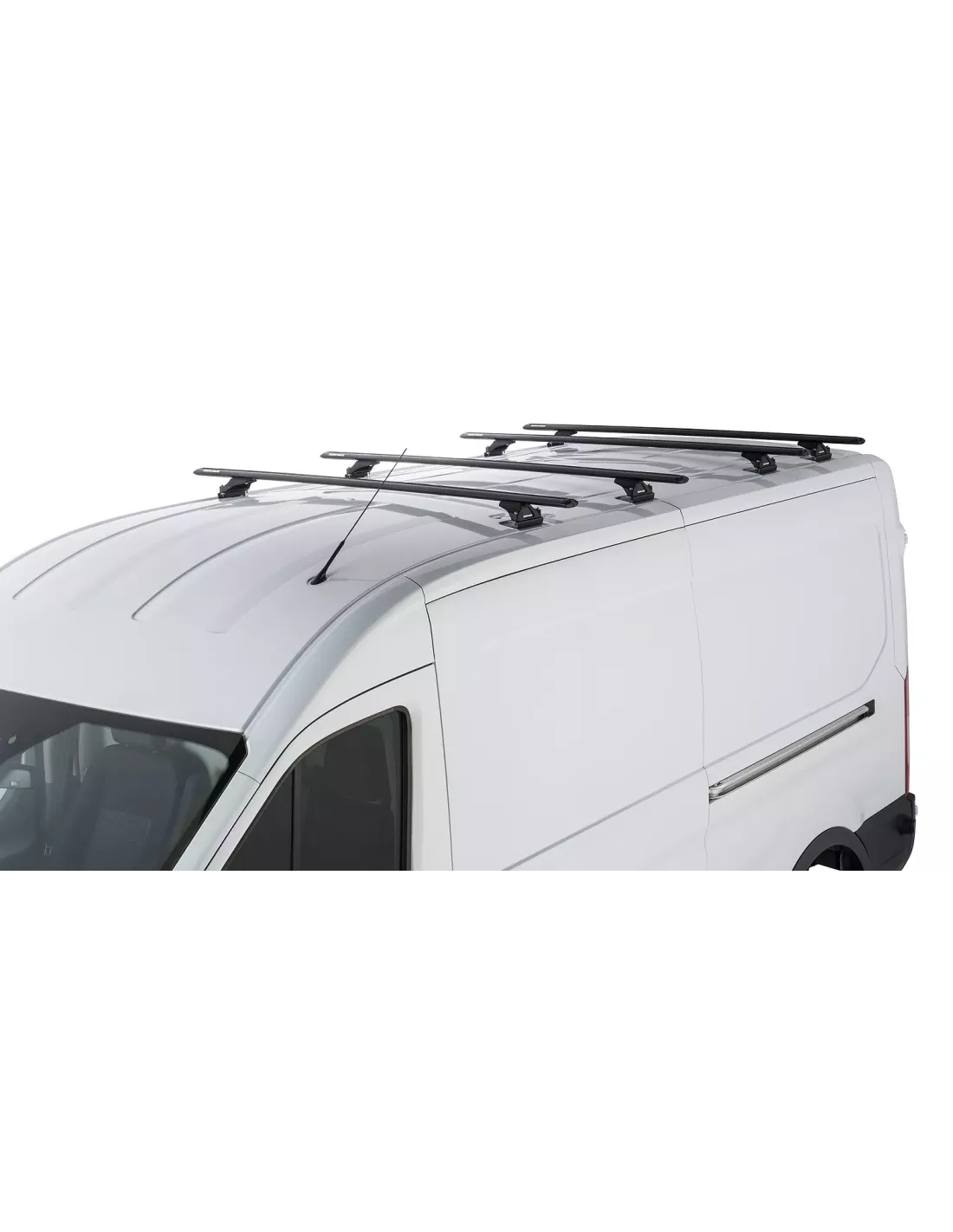 Kit 4 barres de toit noire 1800mm Vortex avec pieds RLTP Ford Transit
