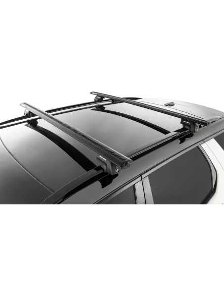 Kit 2 barres de toit noire Vortex 1370mm avec pieds SX RHINO RACK -