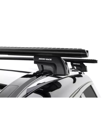 Kit 2 barres de toit noire Vortex 1370mm avec pieds SX RHINO RACK -