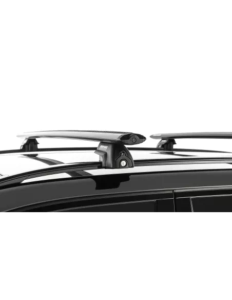 Kit 2 barres de toit noire Vortex 1370mm avec pieds SX RHINO RACK -