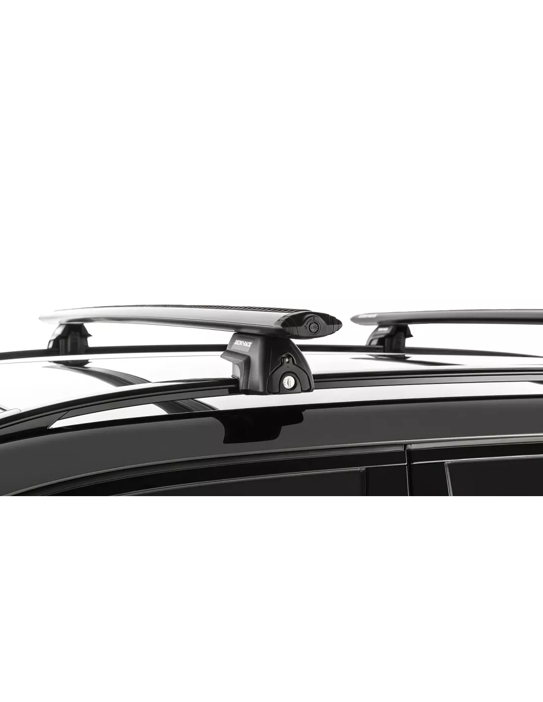Kit 2 barres de toit noire Vortex 1370mm avec pieds SX RHINO RACK -