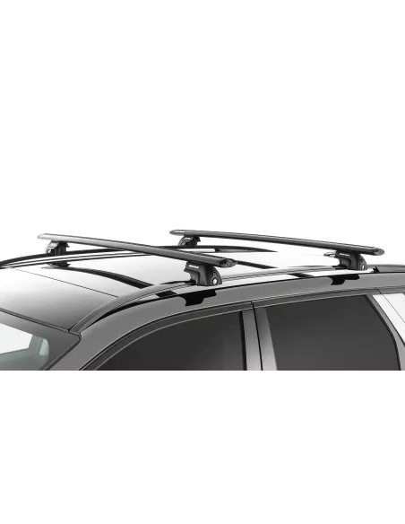 Kit 2 barres de toit noire Vortex 1370mm avec pieds SX RHINO RACK -