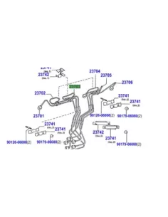 Conduite rigide haute pression injecteur No3 HZJ TOYOTA - accessoire 2