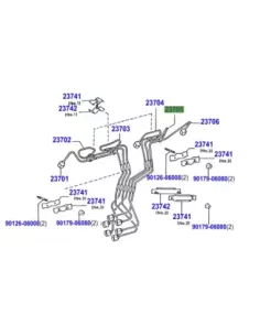 Conduite rigide haute pression injecteur No5 HZJ TOYOTA - accessoire 2