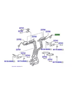 Conduite rigide haute pression injecteur No3 HZJ TOYOTA - accessoire 2