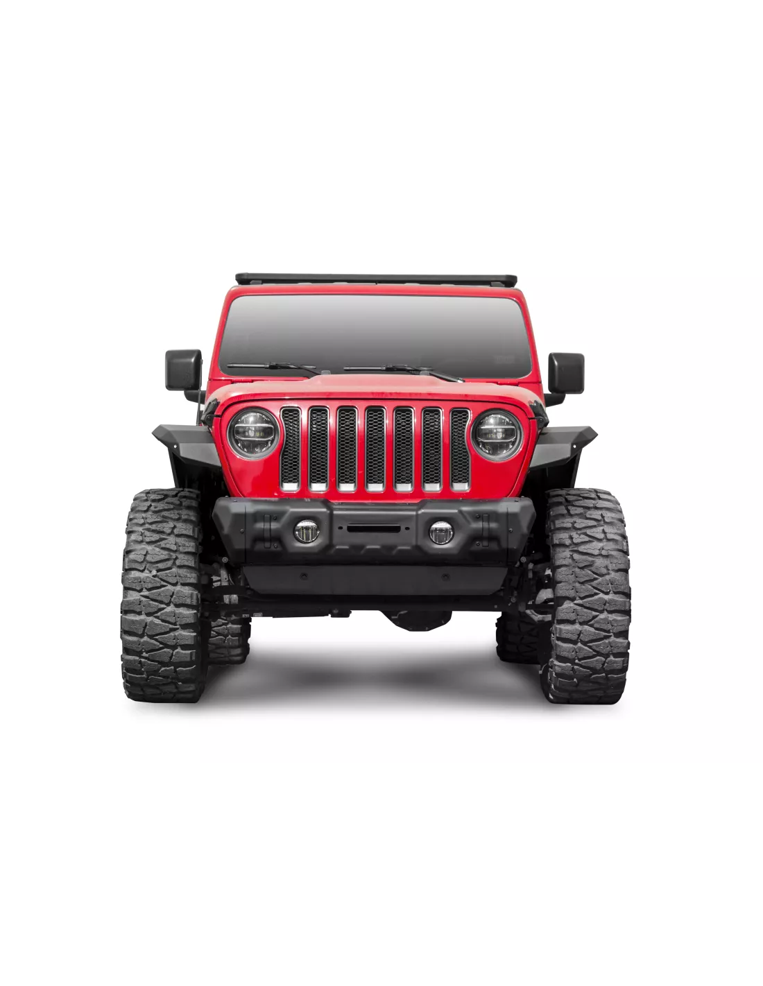 Bumper Front Rival Jeep Wrangler Acier (Usage Competition) - Stubby