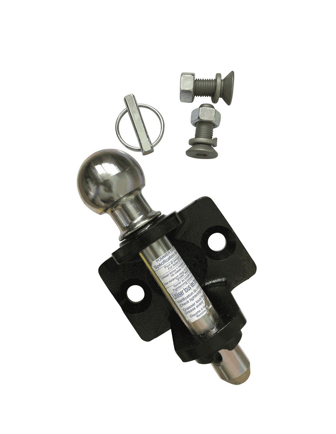 Chape mixte 2 trous entraxe 90 1.5T sur boule 3.5T sur axe (avec vis) Ford Ranger à partir de 2012