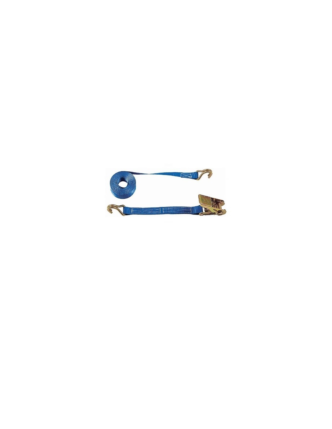 SANGLE ARRIMAGE BAGAGERE A CLIQUET 400 kg / 25mm / LG 5M - DOIGTS SERRES