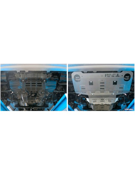 PLAQUE PROTECTION RIVAL MOTEUR+RADIA TOYOYA HILUX REVO