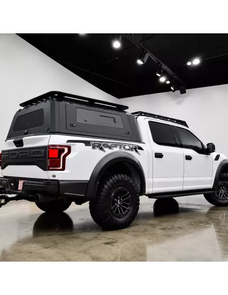 Hard top Ford Ranger Raptor 2022+ Traveller avec vitres coulissantes et barres de toit