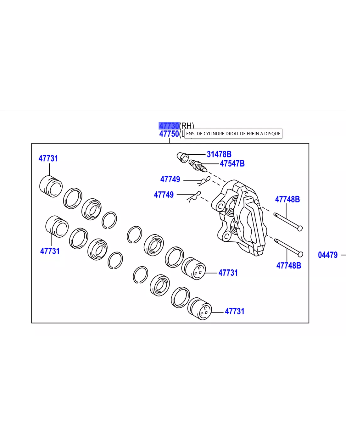 Etrier de frein neuf Aisin avant droit Hilux Revo AISIN - accessoire