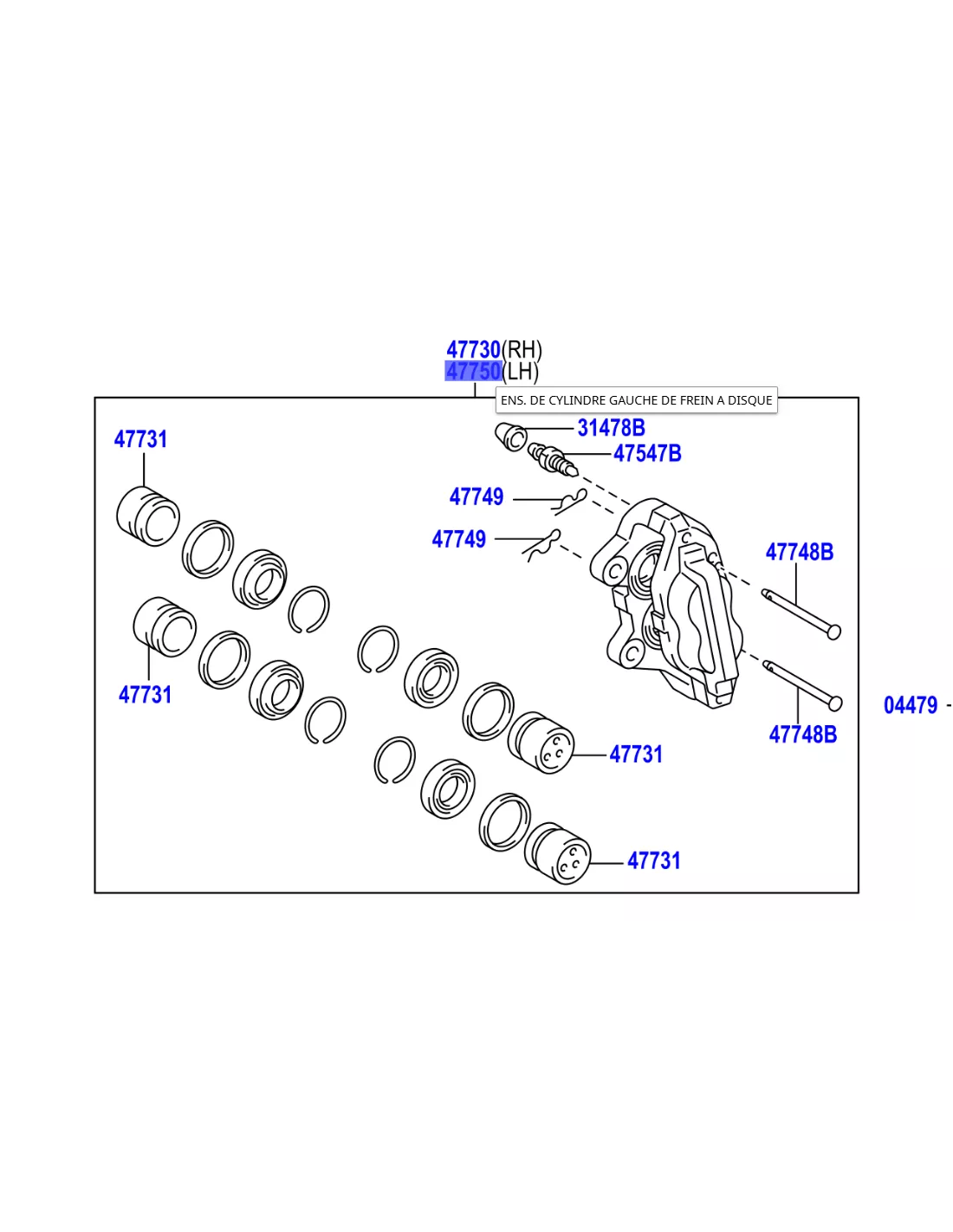 Etrier de frein neuf Aisin avant gauche Hilux Revo AISIN - accessoire