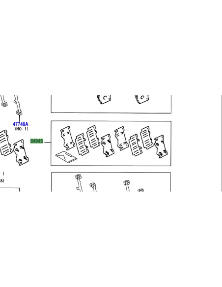 Kit de cales anti grincement / antibruit plaquettes de frein avant