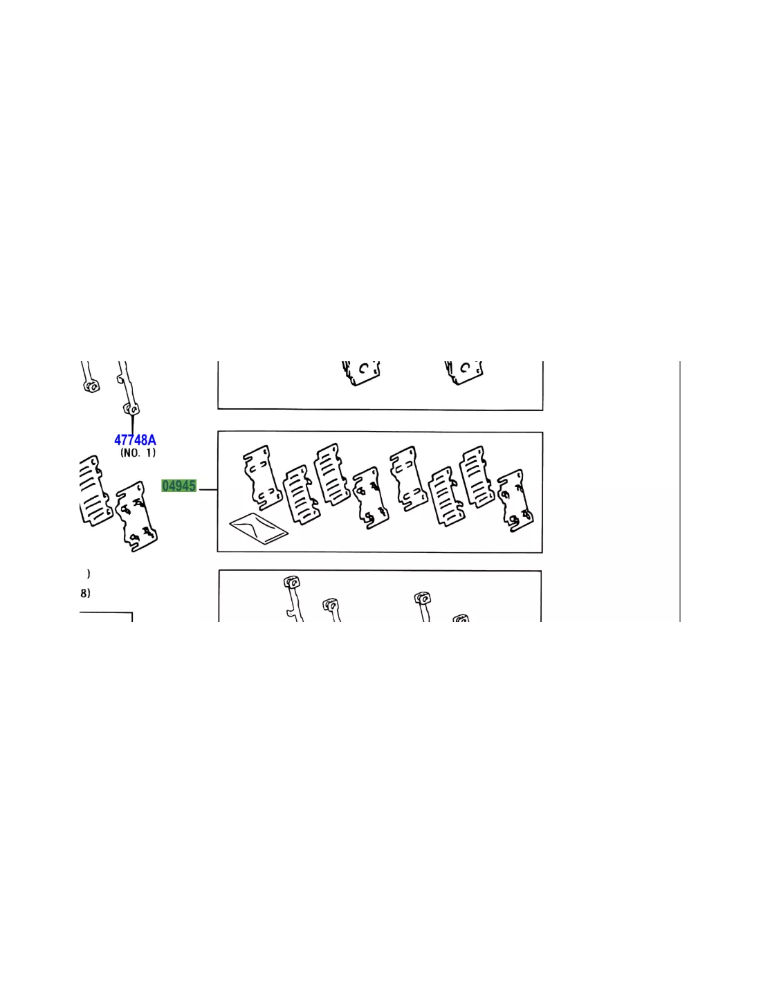 Kit de cales anti grincement / antibruit plaquettes de frein avant