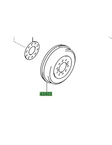 Tambour de frein arrière Hilux Vigo TOYOTA - accessoire 4x4