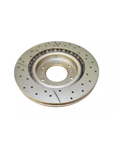 Disque frein avant rainuré percé DBA Mitsubishi Pajero 4 DBA - 2