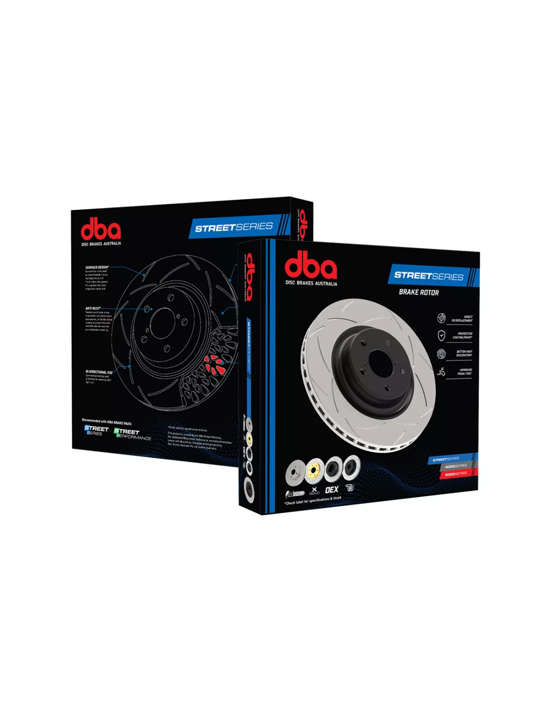 Disque frein avant rainuré DBA Toyota Land Cruiser VJA300 GDJ250 DBA