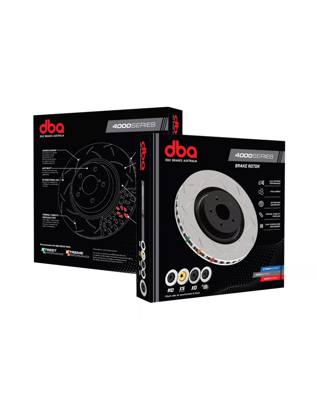 Disque frein avant rainuré DBA Toyota Land Cruiser VJA300 GDJ250 DBA
