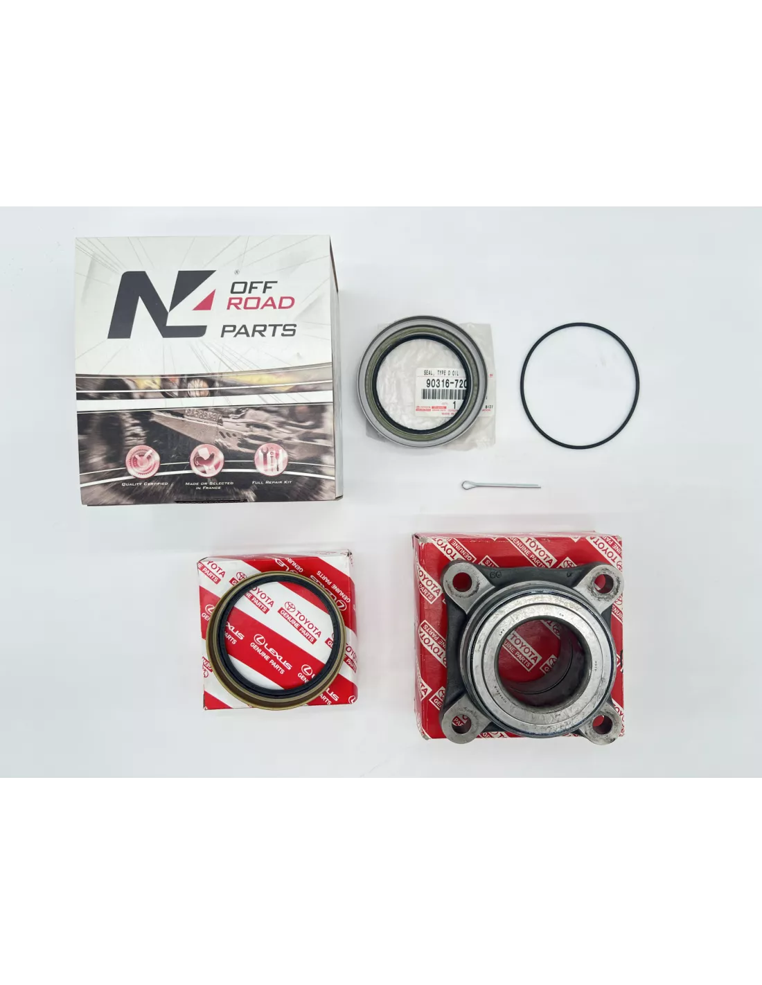 Kit roulement de roue avant séries KDJ12 sans ABS et Hilux Vigo