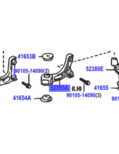 Silent bloc support gauche pont avant Land Cruiser KZJ9 KDJ9 TOYOTA -